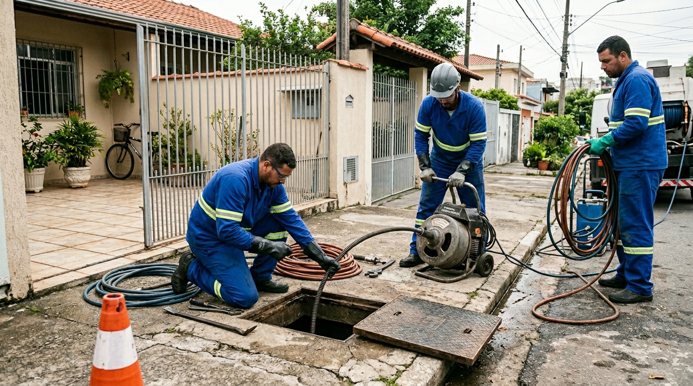 Desentupimento de esgoto em Indaiatuba-SP