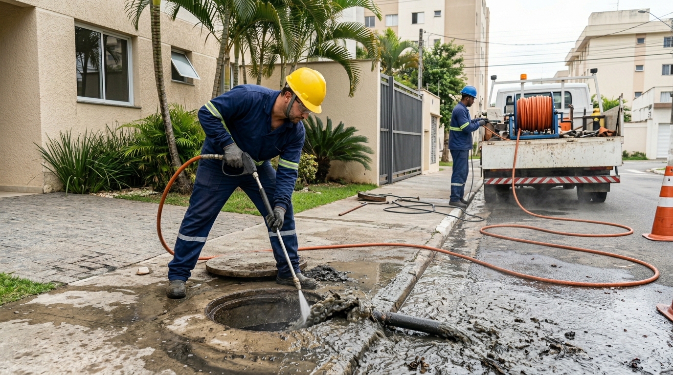 Hidrojateamento com jato de alta pressão em Indaiatuba-SP