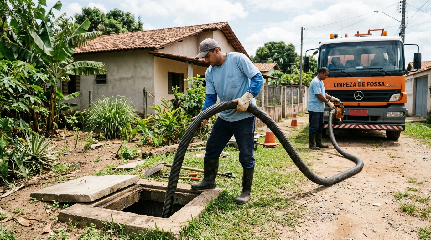 Higienização de fossa residencial em Indaiatuba-SP