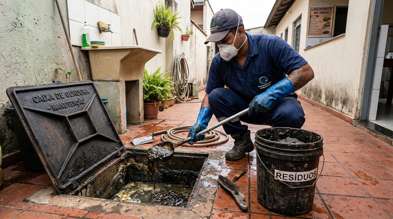 Remoção de lodo de caixa de gordura em Indaiatuba-SP